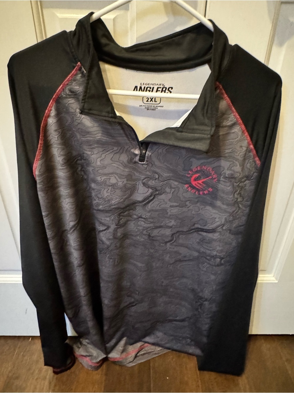 Men's Gray & Black Fishing Pullover Jacket - 2XL